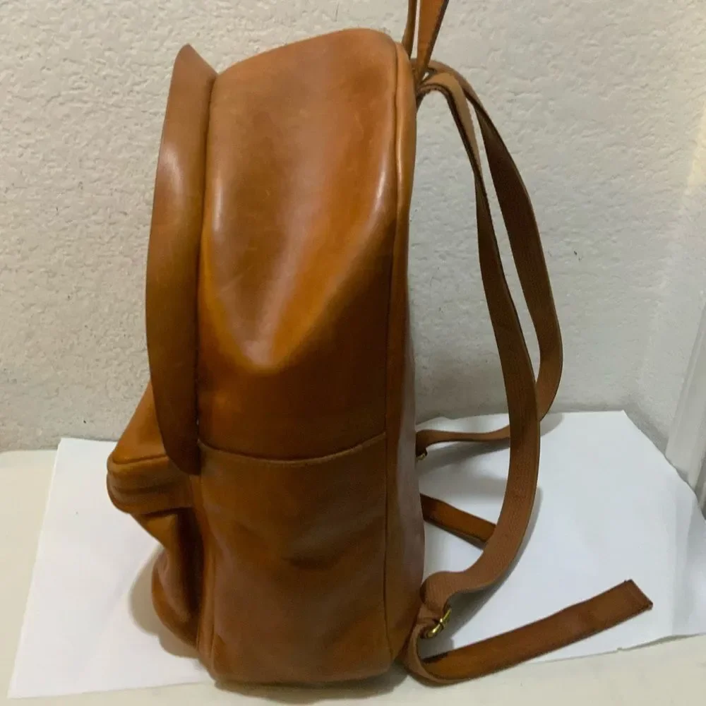 Madewell Large Lorimer Leather Backpack in English Saddle